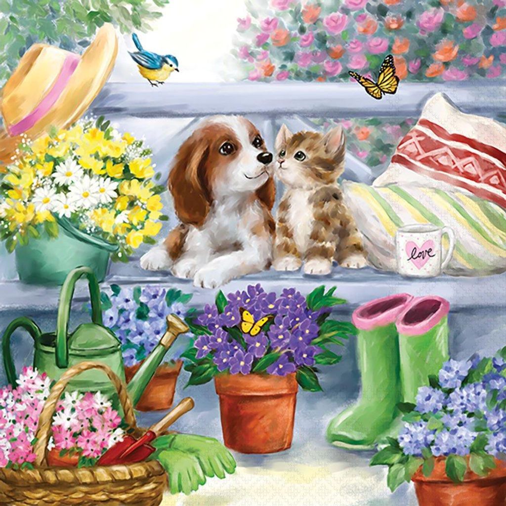Servietten 33x33 cm - Bench friends
