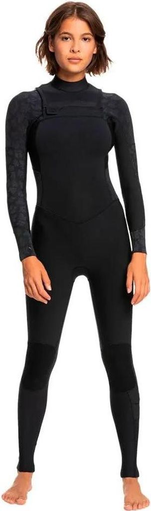 Roxy 4/3 Mm Swell Series Neoprenanzug Für Damen Mit Langen Ärmeln Und Reißverschluss Vorne Schwarz 4 Damen Schwarz 4