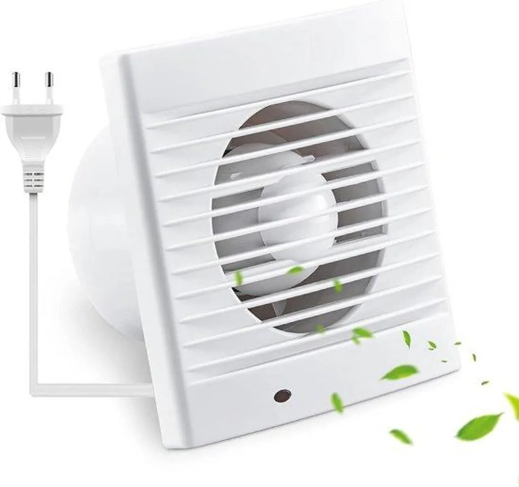 Aérateur de salle de bain 100mm IPX2 étanche haute puissance 120 m³/h