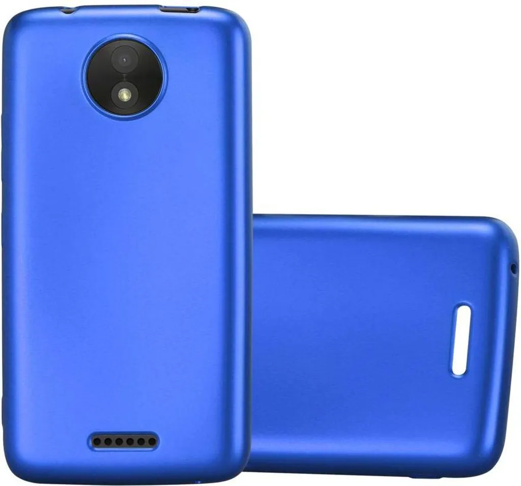 Cadorabo Custodia protettiva per Motorola MOTO C Custodia in blu Custodia per telefono cellulare Custodia in silicone TPU Custodia di copertura - 1