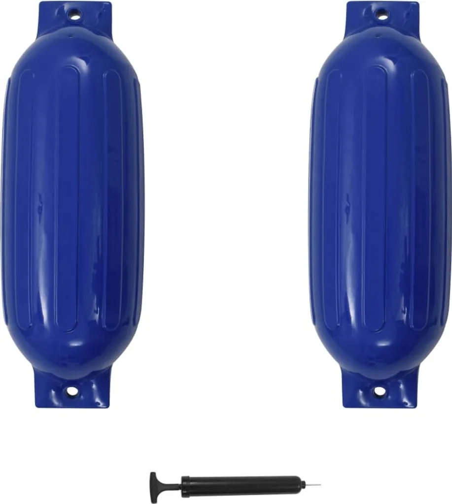 Défense de quai gonflable bleue 69 cm pour bateau de plaisance - 2 pcs