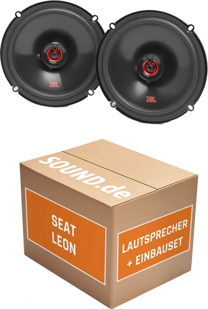 Lautsprecher Boxen Einbaupaket vorne JBL Club 620F passend für Seat Leon I 1M | 2x Tief-Mitteltöner mit integriertem Hochtöner 165W MAX