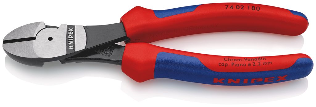 Knipex 74 02 180, Diagonale Zange, Chrom-Vanadium-Stahl, Produktbild 