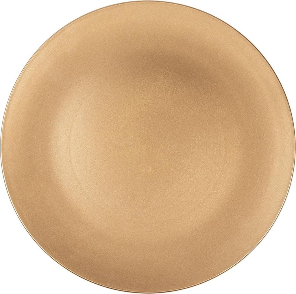 Clayre & Eef Unterteller Ø 33 cm Goldfarbig Kunststoff