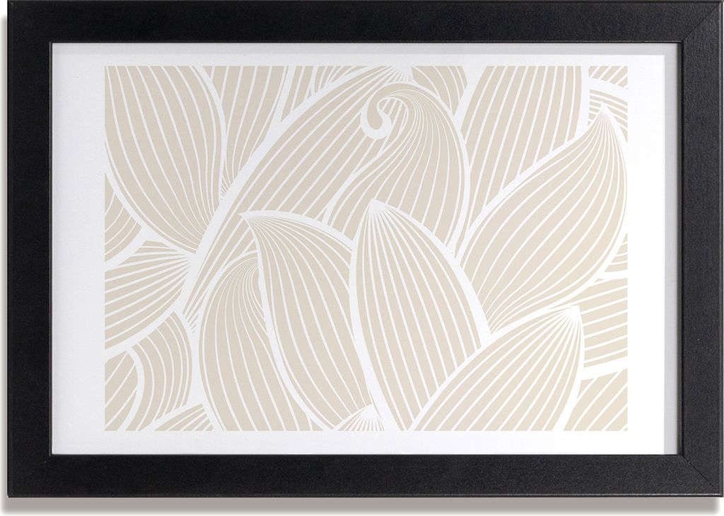 Bild 30x20 MDF-Rahmen, Wandkunst Blätter-Muster
