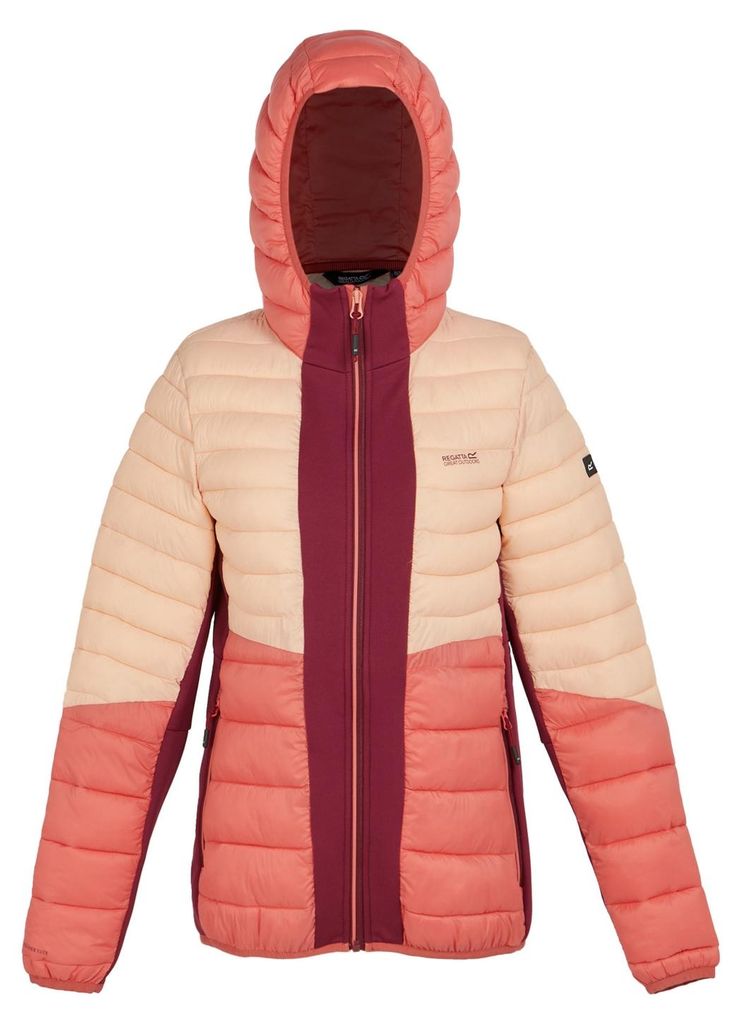 Regatta - "Leedre" Hybridjacke mit Kapuze für Damen RG12018 (44 DE) (Rot/Mineral Rot)