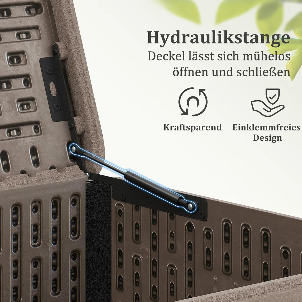 Malle de rangement extérieur 378L imperméable pour terrasse et balcon - 6