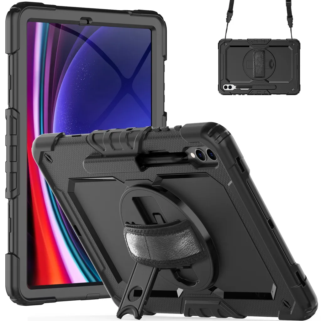 Évitez les Casses : Coque Antichoc Galaxy Tab S9+ 12.4 avec Sangle de Main