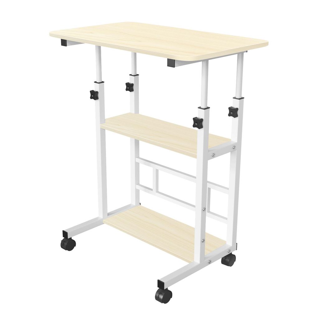 Höhenverstellbar Schreibtische mit Rädern PC Büro 60x40 cm Produktbild 