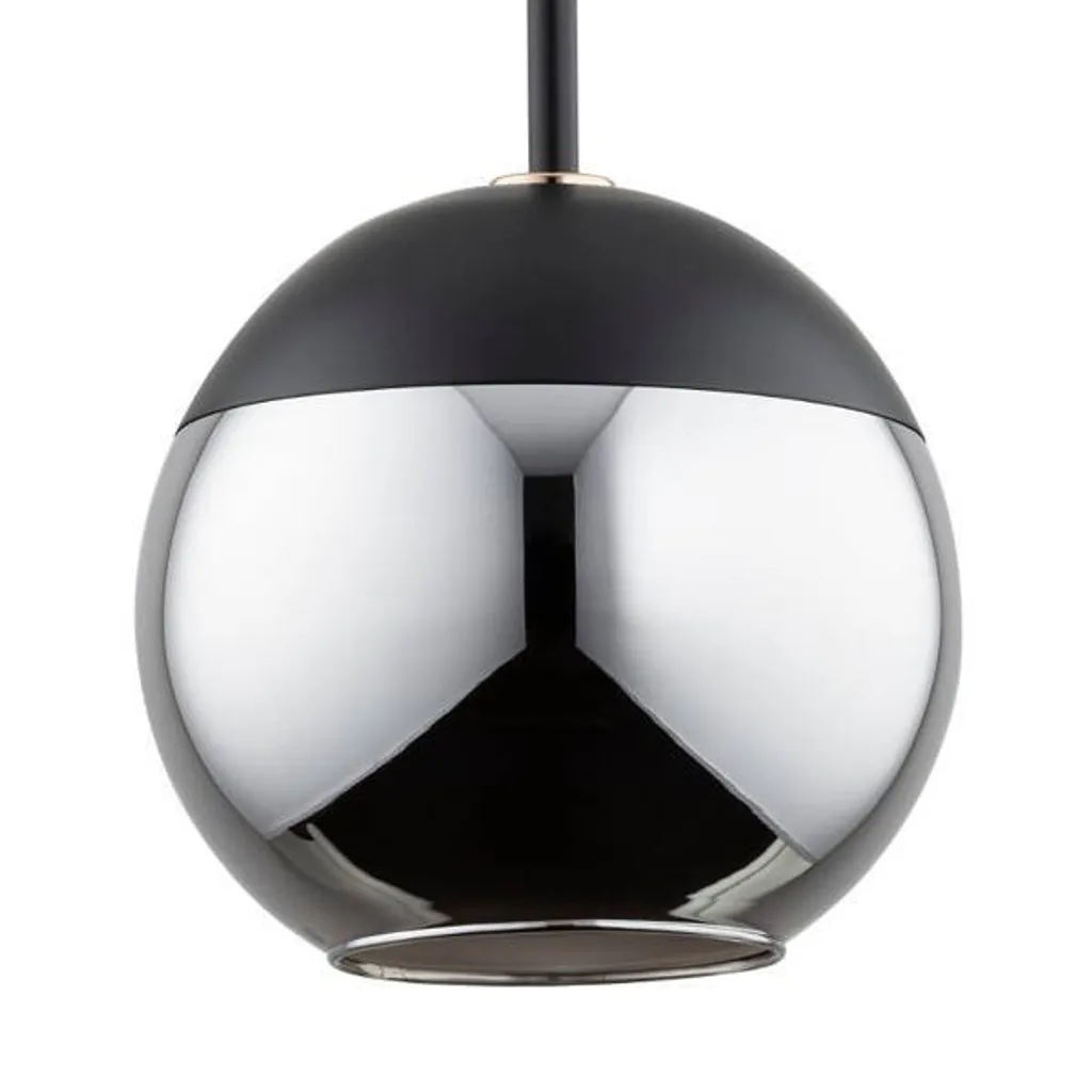 Suspension de cuisine moderne VOLDA chrome et verre E27, éclairage 15W - 2