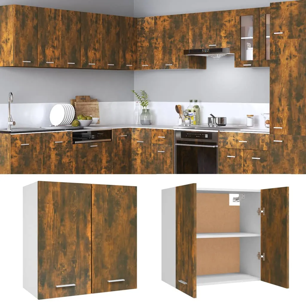 vidaXL Armadio a muro in rovere fumé 60x31x60 cm materiale a base di legno - Armadi da cucina - 4