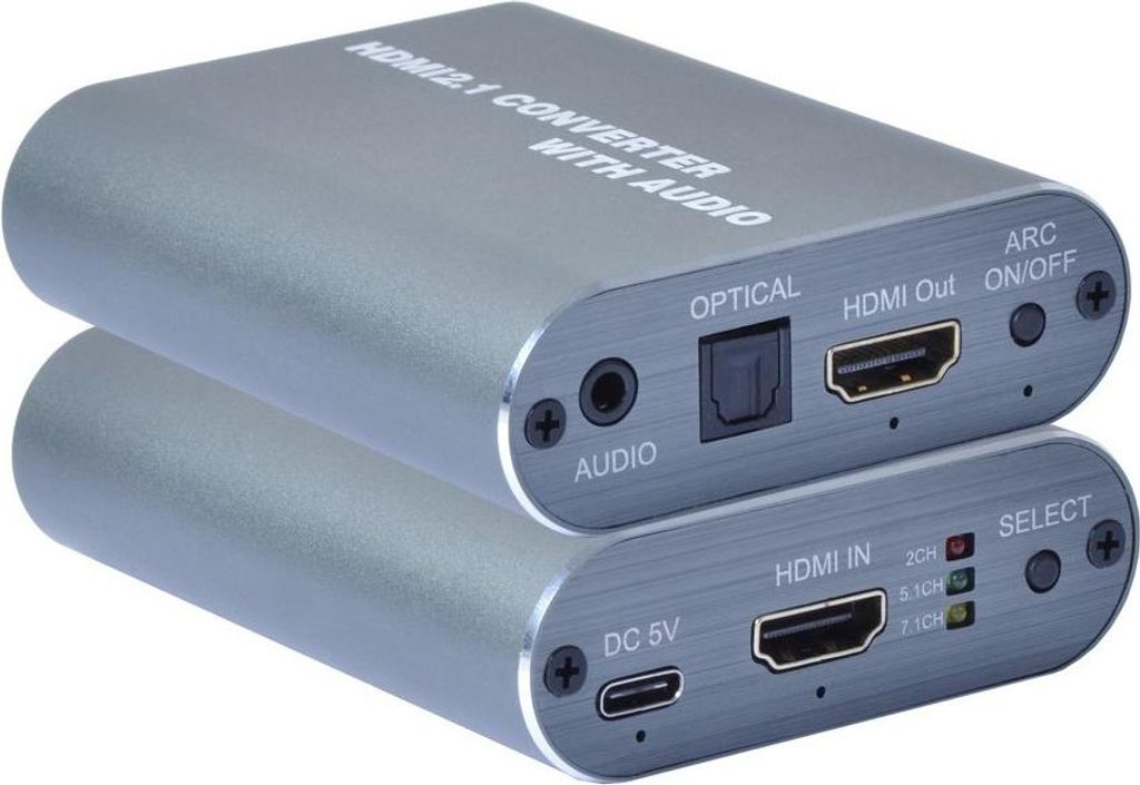Techly IDATA HDMI-EA8KSPD convertitore audio Grigio Immagine del prodotto 