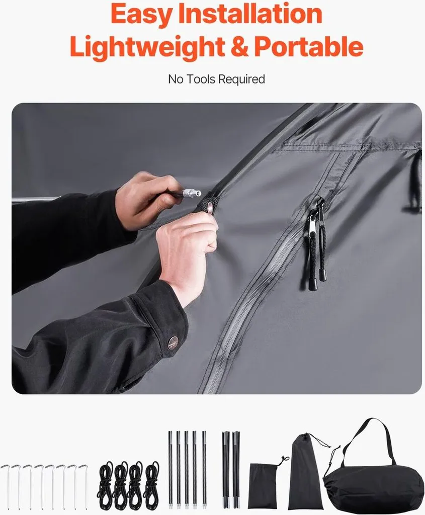 Housse de protection vélo extérieure rigide en forme d'éventail 2m - 5