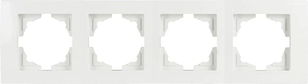 Gunsan Moderna 4-fach Rahmen für 4 Steckdosen Schalter Dimmer Weiss