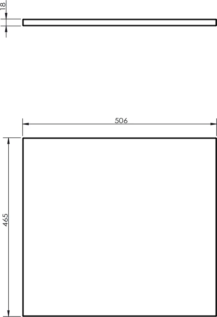 Piano Top Lavabo Mexen Uni 50,6x46,5 cm Bianco Opaco | Ricambio Originale