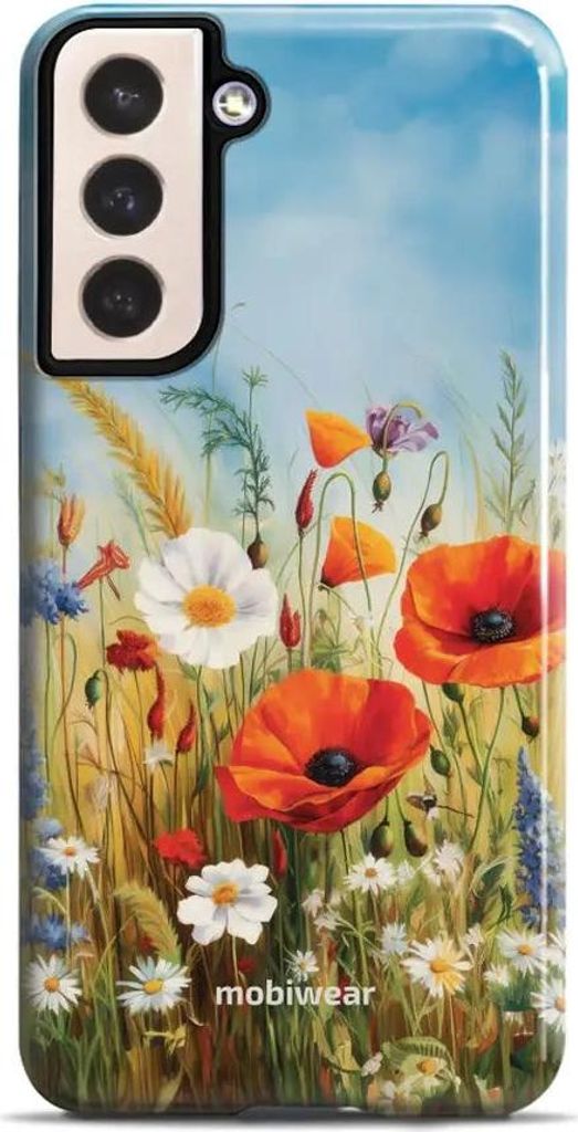 Handyhülle für Galaxy S21 Plus, Mobiwear Elite Pro, Wiesenblumen