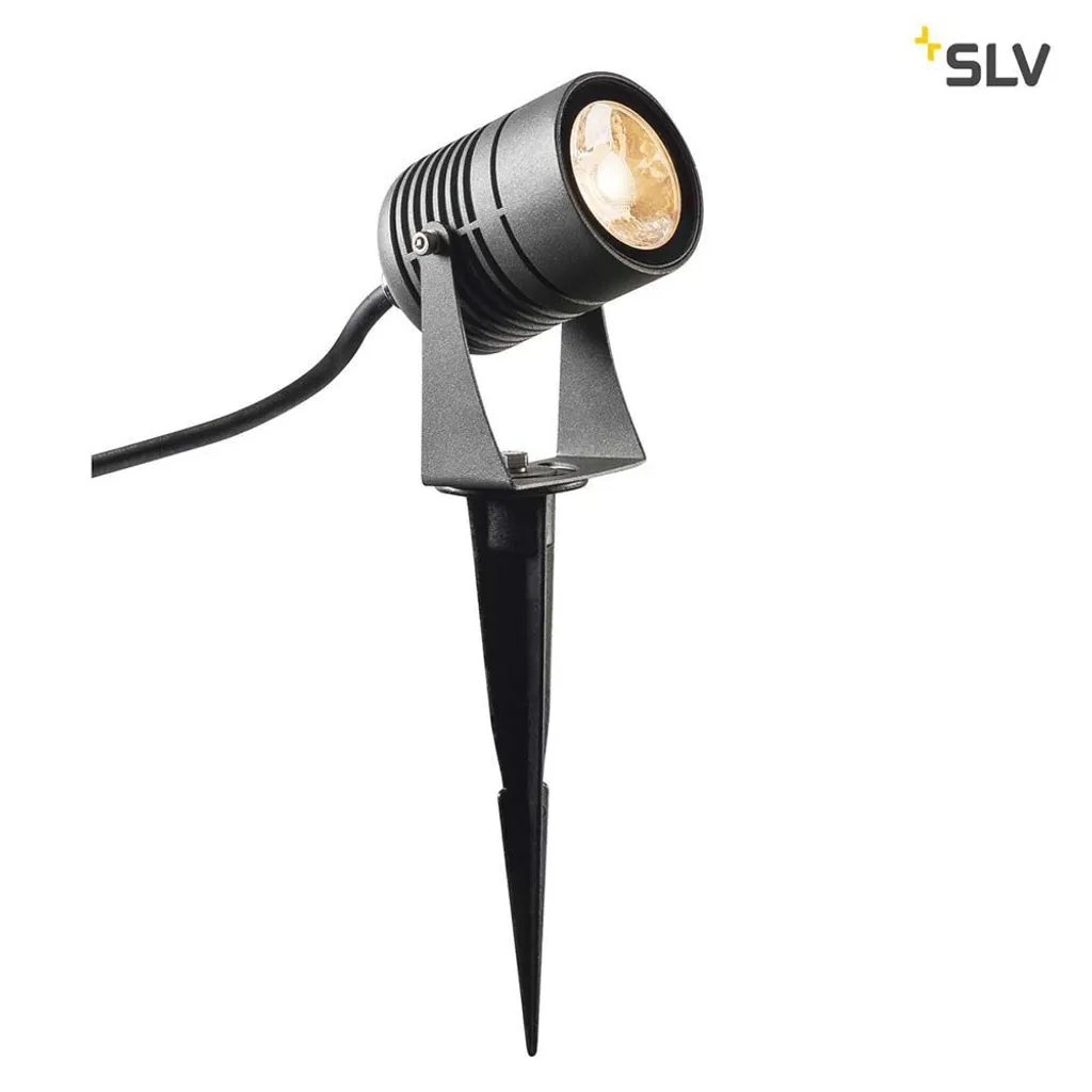 Spot LED au sol 3000K robuste - Éclairage LED blanc chaud anthracite