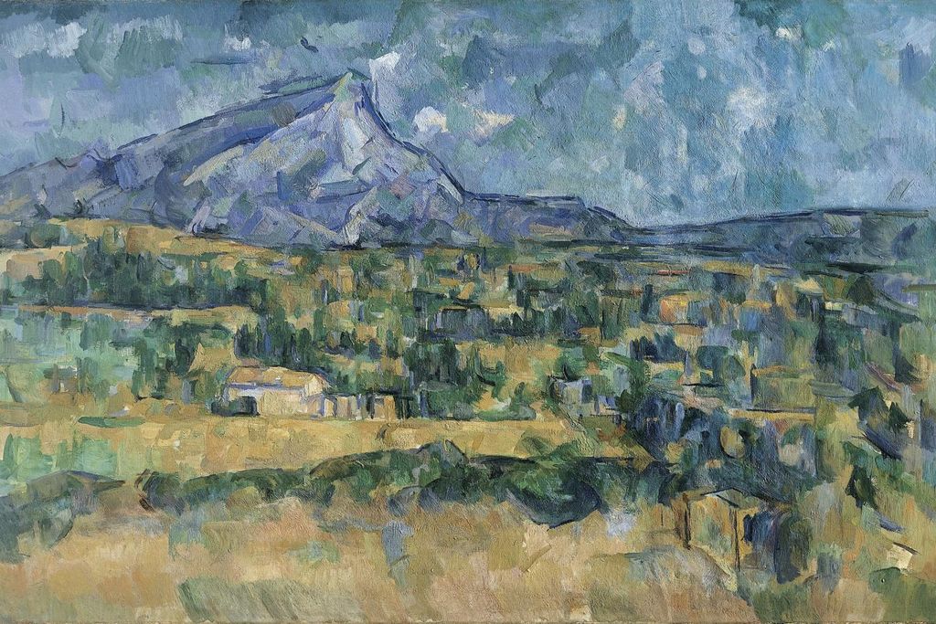 Plakat 30x20cm Mont Sainte-Victoire, Paul Cezanne Vintage Salon