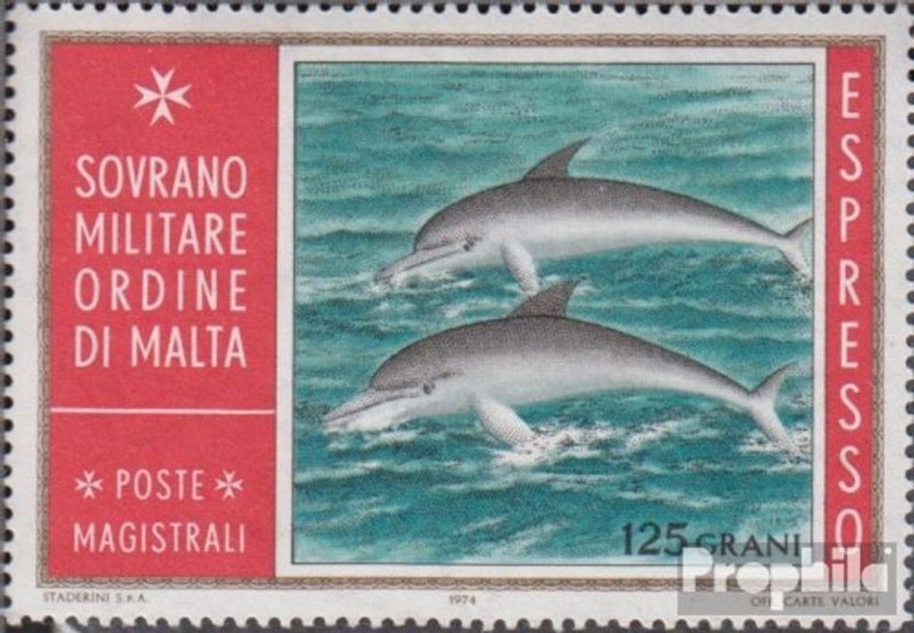 Briefmarken Malteserorden (SMOM) 1975 Mi Kat-Nr.: 107 (kompl.Ausg.) postfrisch Delfine
