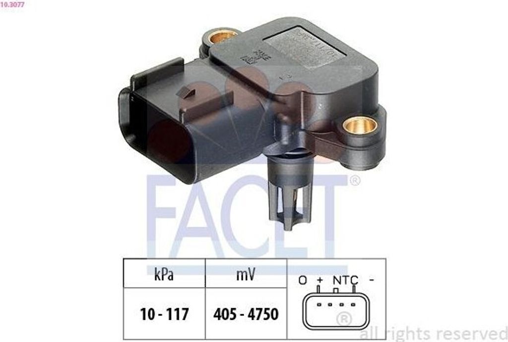 FACET Luftdrucksensor Höhenanpassung 10.3077 für FORD FOCUS (DAW, DBW)