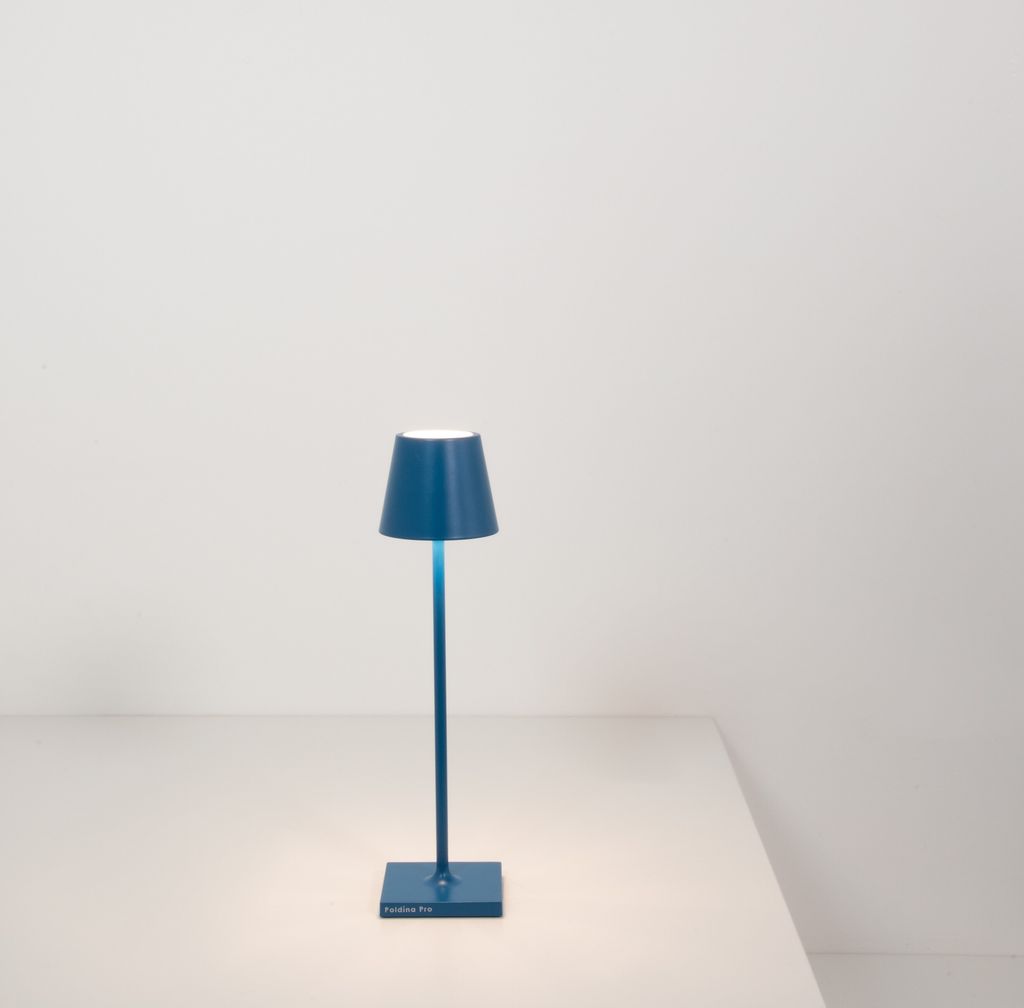 Zafferano Tischleuchte POLDINA MICRO MATT CAPRI BLUE blau Produktbild 