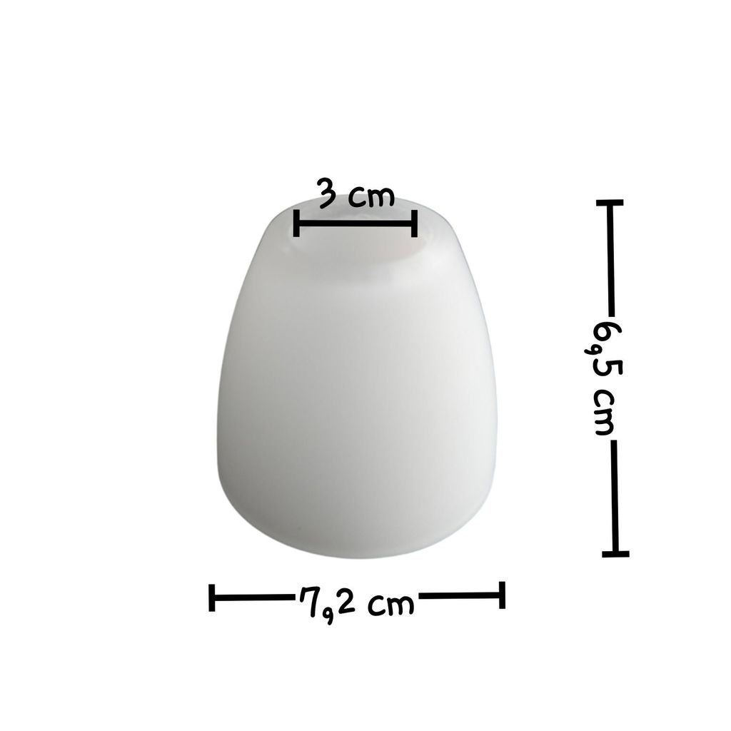 Ersatz-Lampenglas Für E14 – Weiß Satiniert, Ø 74 Mm, Höhe 66 Mm, 2-Loch-Befestigung, Für Pendel-, Wand-, Tisch- Und Deckenlampen Ersatzglas Lampenschirm