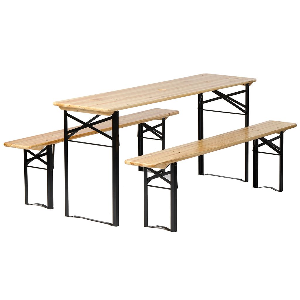 BIXENTE Bierzeltgarnitur 170 cm klappbar, 3-tlg. Set, inkl. Produktbild 