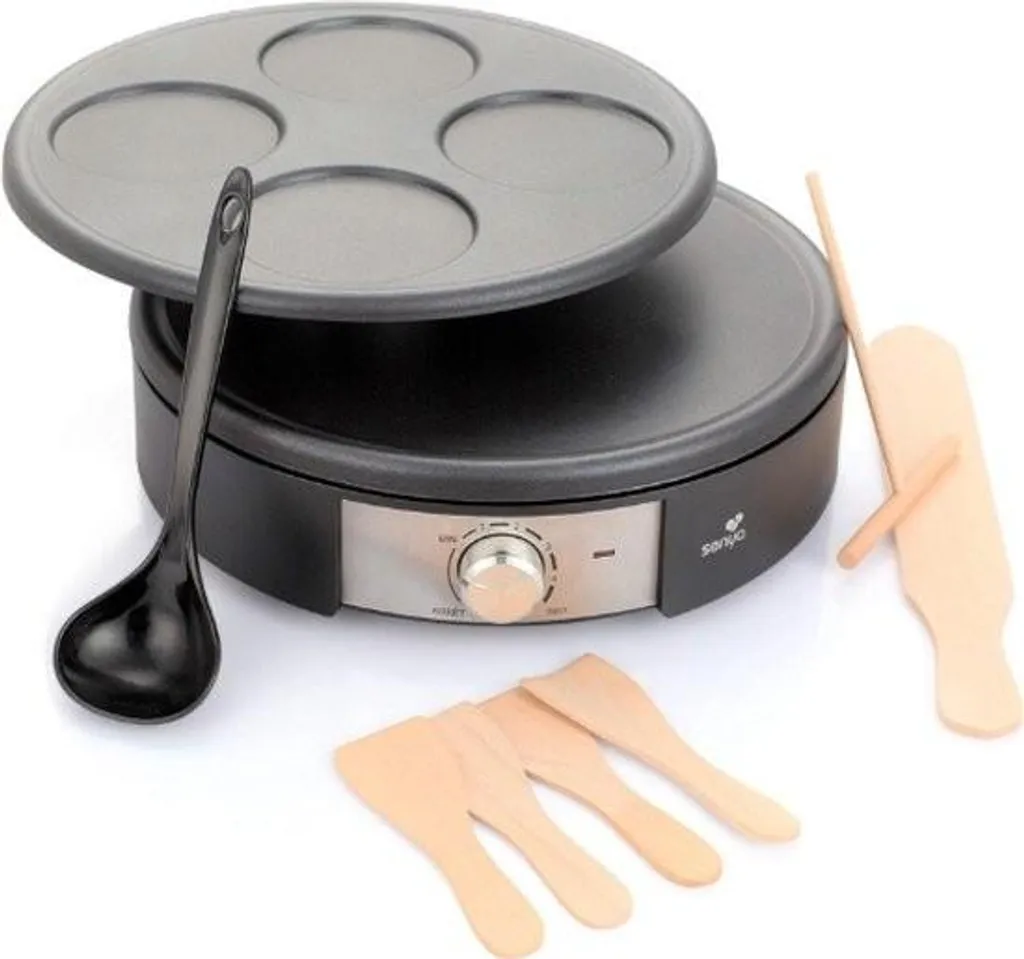 Appareil à crêpes pour soirées conviviales 1500W - Plaques interchangeables
