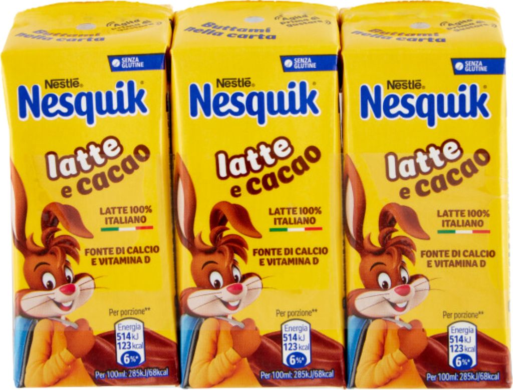 Napój mleczno kakaowy Latte e Cacao Nesquik 3x180ml - Zdjęcie produktu 
