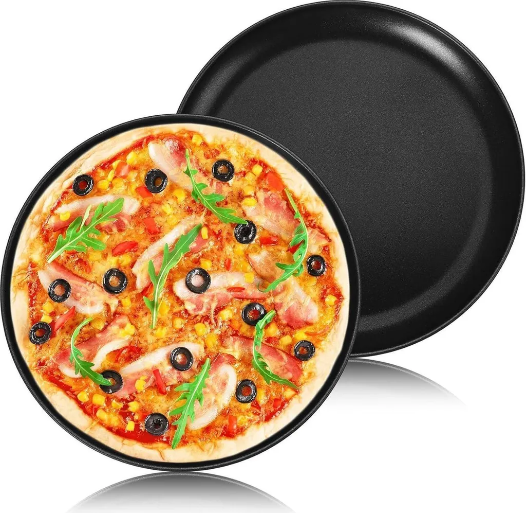 Onader Set 2 Teglie Pizza 26cm Antiaderenti Inox - Cuoci come in Pizzeria