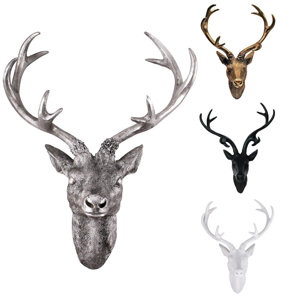 Bois de cerf Tête de cerf Bois à 10 branches de différentes Image du produit 