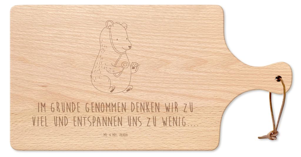 Mr. & Mrs. Panda holzschneidebrett Bär Arzt - Transparent - Geschenk, Schneidebrett, Frühstücksbrettchen, Professor, Ärztin, buchenholz brett, ...