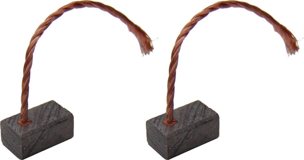 2x Trade-Shop Motorkohlen / Kohlebürsten / Schleifkohlen 5 x 6,3 x 10mm 12-24V für verschiedene KFZ-Motoren Rolltor Garagentor Antriebe Lichtmasc...