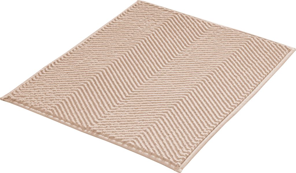 Kleine Wolke Badteppich ZIGZAG Sandbeige 50 x 60 cm