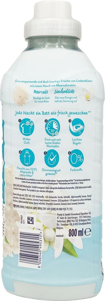 Lenor Weichspüler LINDENBLÜTE + MEERSALZ 0,8L 32 Wäschen Produktbild 7
