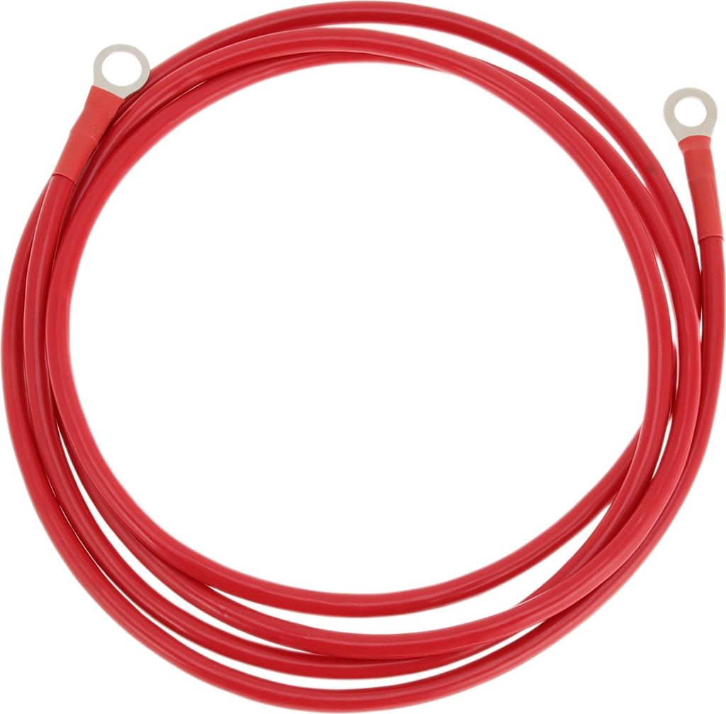 1 Stk. 8 AWG Universal Batterie-Inverter-Kabel für Auto, Fahrzeug, Boot, Wohnmobil, Solarbatteriekabel, verzinntes Kupfer, rot, 6,5FT, 3/8" Lug, 5...