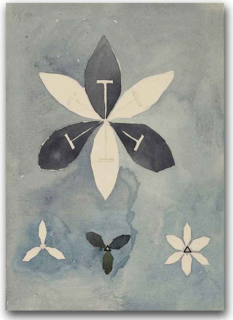 Retro-Poster für das Wohnzimmer Blommor Hilma af Klint A3