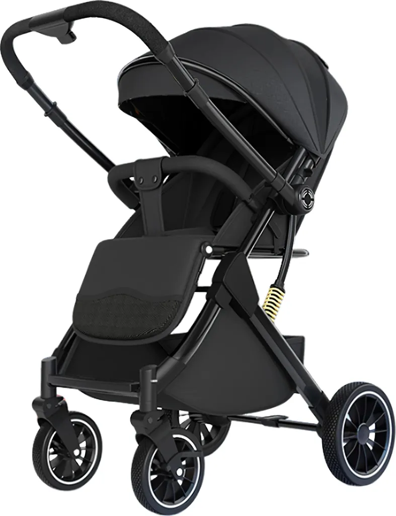 Poussette de voyage compacte Noir - Idéale pour Avion et Train 1-2 ans