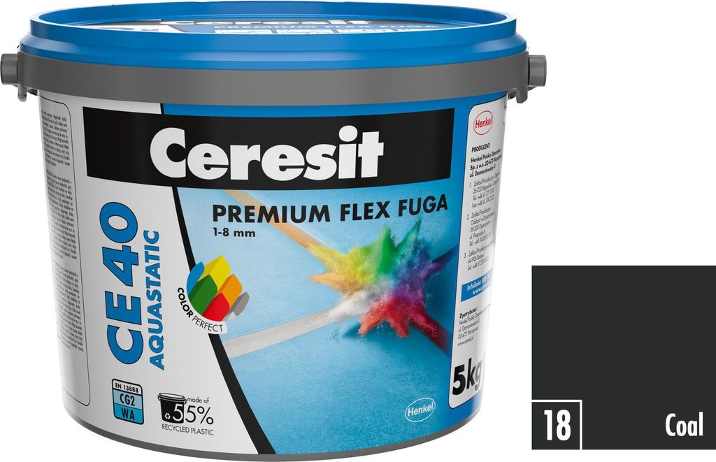 Ceresit Fugenmörtel CE 40 Kohle, 5 kg Produktbild 