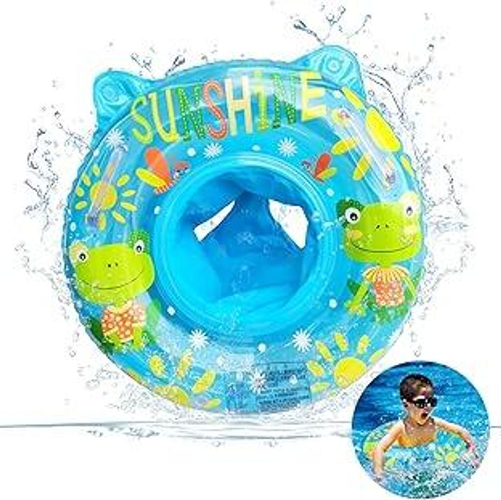 Baby schwimmring, Schwimmsitz Kinder mit Cartoon-Print, Schwimmreifen Baby für Kinder von 18 Monaten bis 3 Jahren, Schwimmhilfe für Jungen und M...