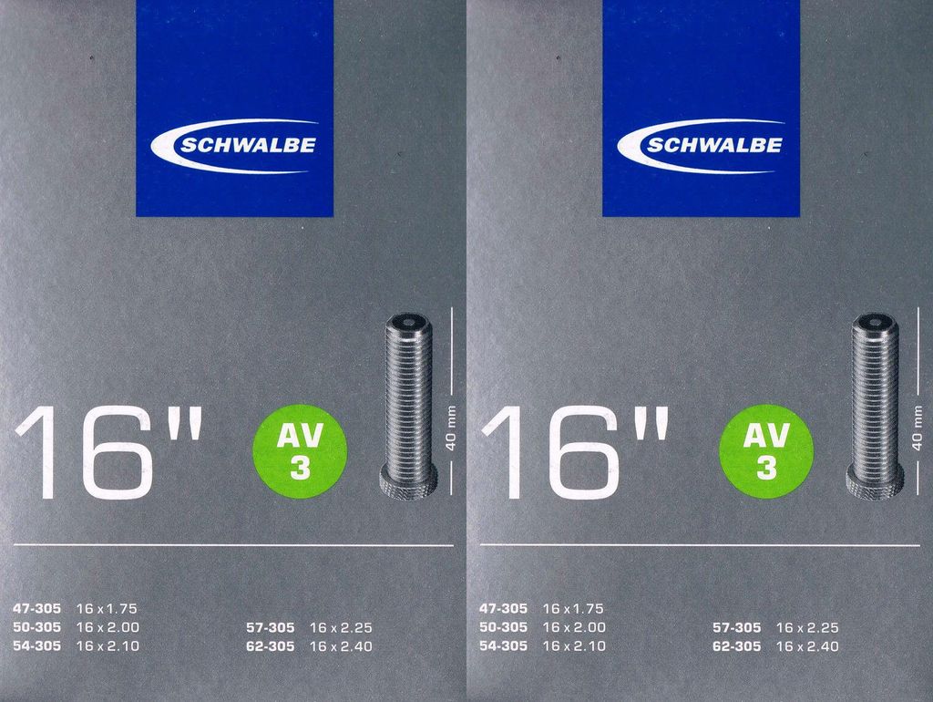 Schwalbe Schlauch AV 3 16x1.75-2.50" 47/62-305 AGV 40mm Produktbild 