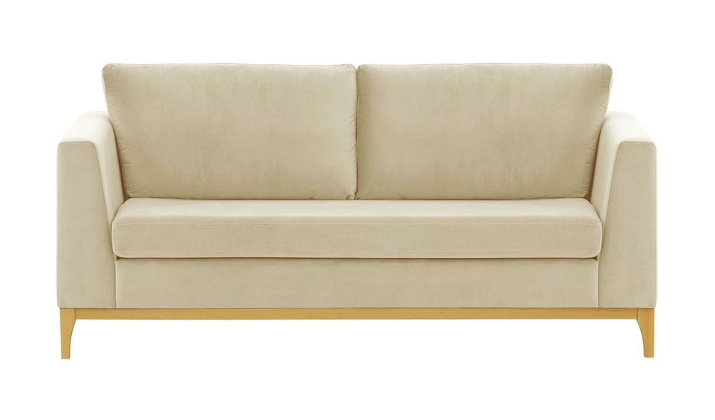 2,5-Sitzer-Sofa Gosena Wood - hellbeige - Velluto 2