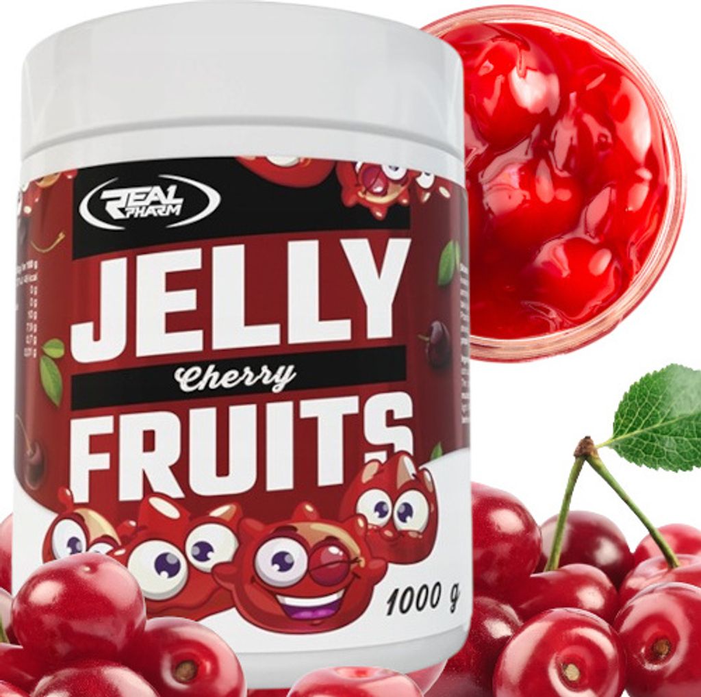JEM Kirsche FRUELINE in Gel null Zucker Real Pharm Jelly Fruits 1kg