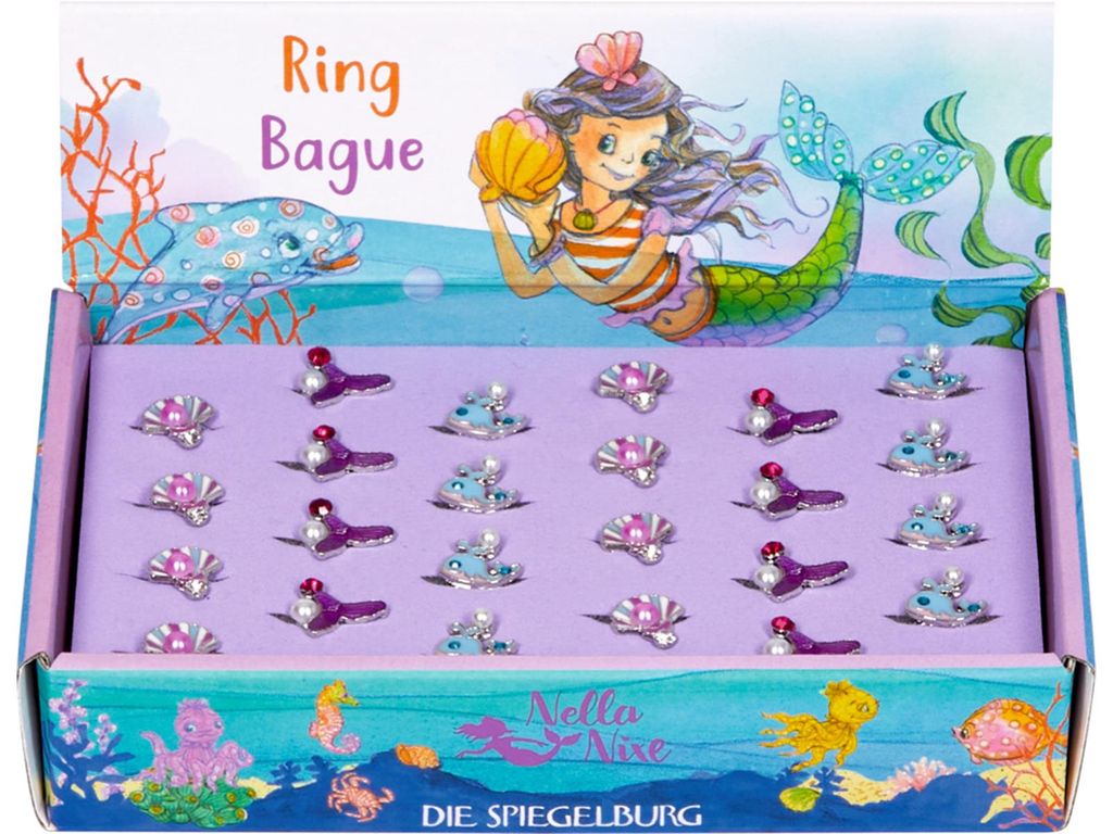 Die Spiegelburg Ring mit Meeresmotiv - Nella Nixe, sort. bunt