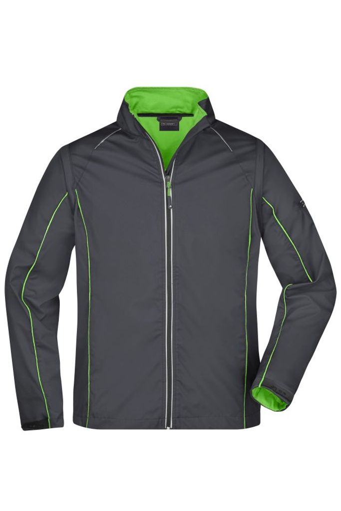 2 in 1 Jacke mit abzippbaren Ärmeln iron-grey/green, Gr. 3XL