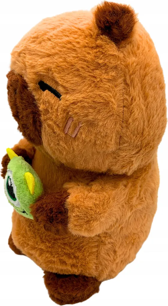Doudou Capybara Monstre Extraterrestre Peluche de 25cm Originale Verte - 3
