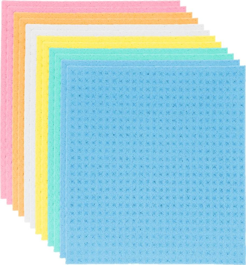 Schwedische Geschirrtücher für die Küche – 12er-Packung wiederverwendbare Papiertücher für Arbeitsflächen und Geschirr – umweltfreundlich...