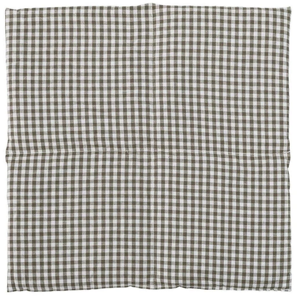Rapssamenkissen 40x40cm 4-Kammer groß braun-weiß - Wärmekissen - Körnerkissen