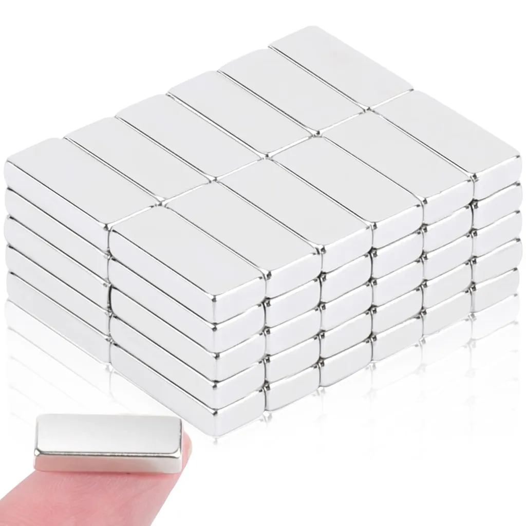 Aimants Plats en Néodyme Ultra-Puissants - 60 Unités de 10 x 4 x 2 mm