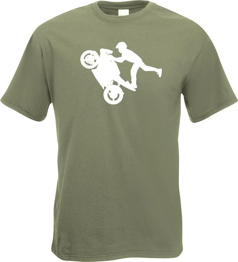 Kiwistar - T-Shirt - Olive - Motorradfahrer - Rennmaschine Herren Funshirt Bedruckt Design Sprüche Spruch Motive - mit Motiv Bedruckt - Funshirt D...